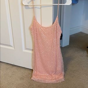 Pink mini dress